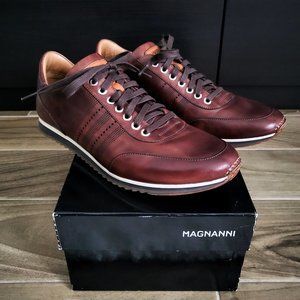 Magnanni Merino Low Top Leather Lace-up Sneakers, Men's Size 9M (18457)